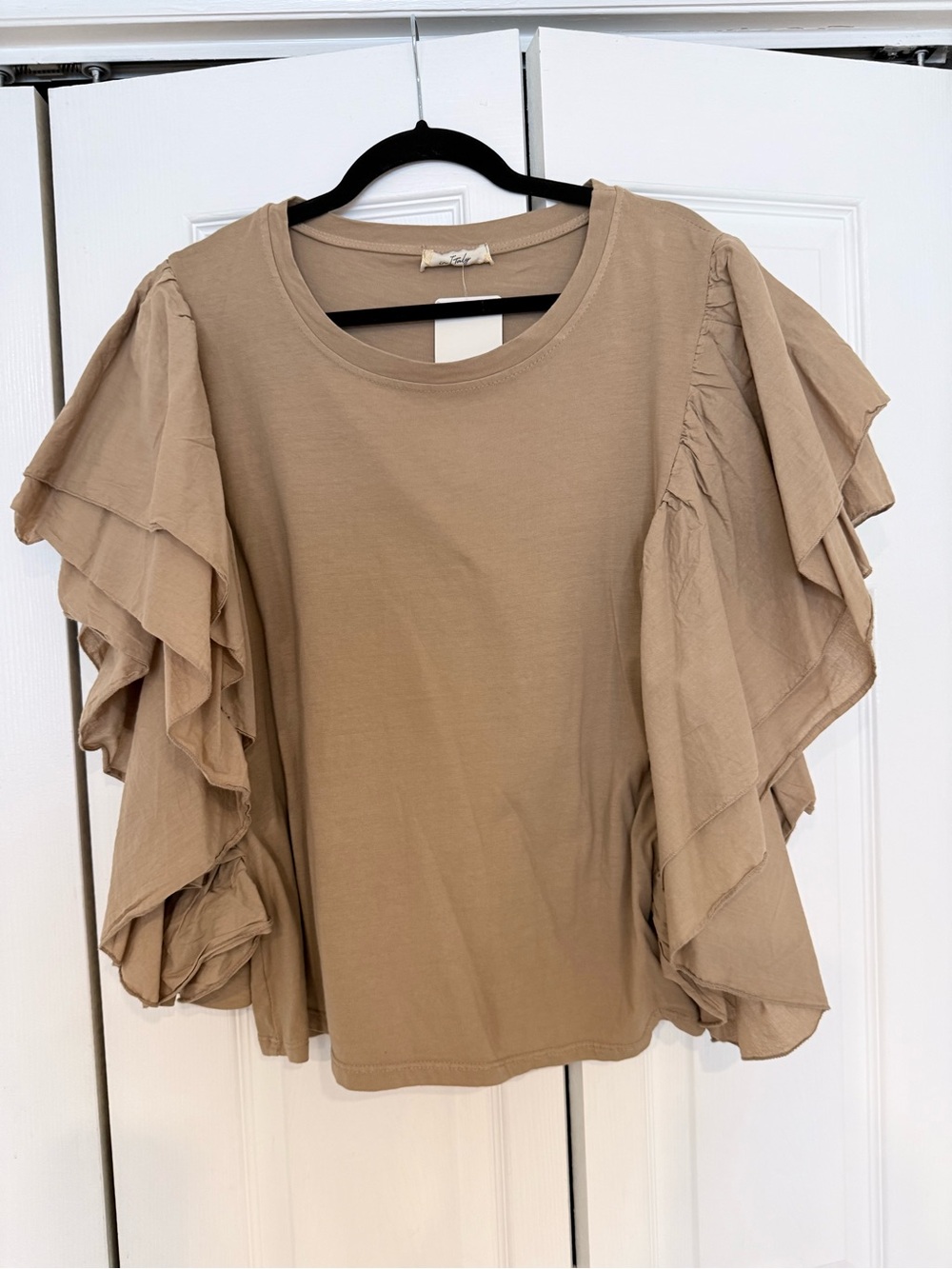 Ruffled Sleeve Top